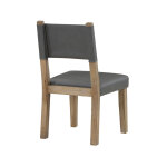 Aubrey Side Chair, Gray Vegan Leather With Driftwood Finish - Image 5