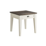 Cayla, End Table, Dark Oak/white