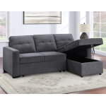 Noah Flippable, Convertible Storage Sleeper Chofa, Gray - Image 4