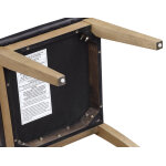 Orinda Rustic Solid Wood Side Chair, Brown Vegan Leather - Image 9