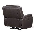 Alexandria Leather Power Recliner, Chocolate - Image 10