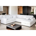 Bliss Sectional Mist Gray Stationary Collection