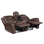 Stetson Manual Reclining Console Loveseat - Image 5