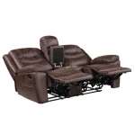 Stetson Manual Reclining Console Loveseat - Image 4