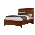 Bonanza Full, Queen, & King Mansion Storage Bed - Cherry Finish