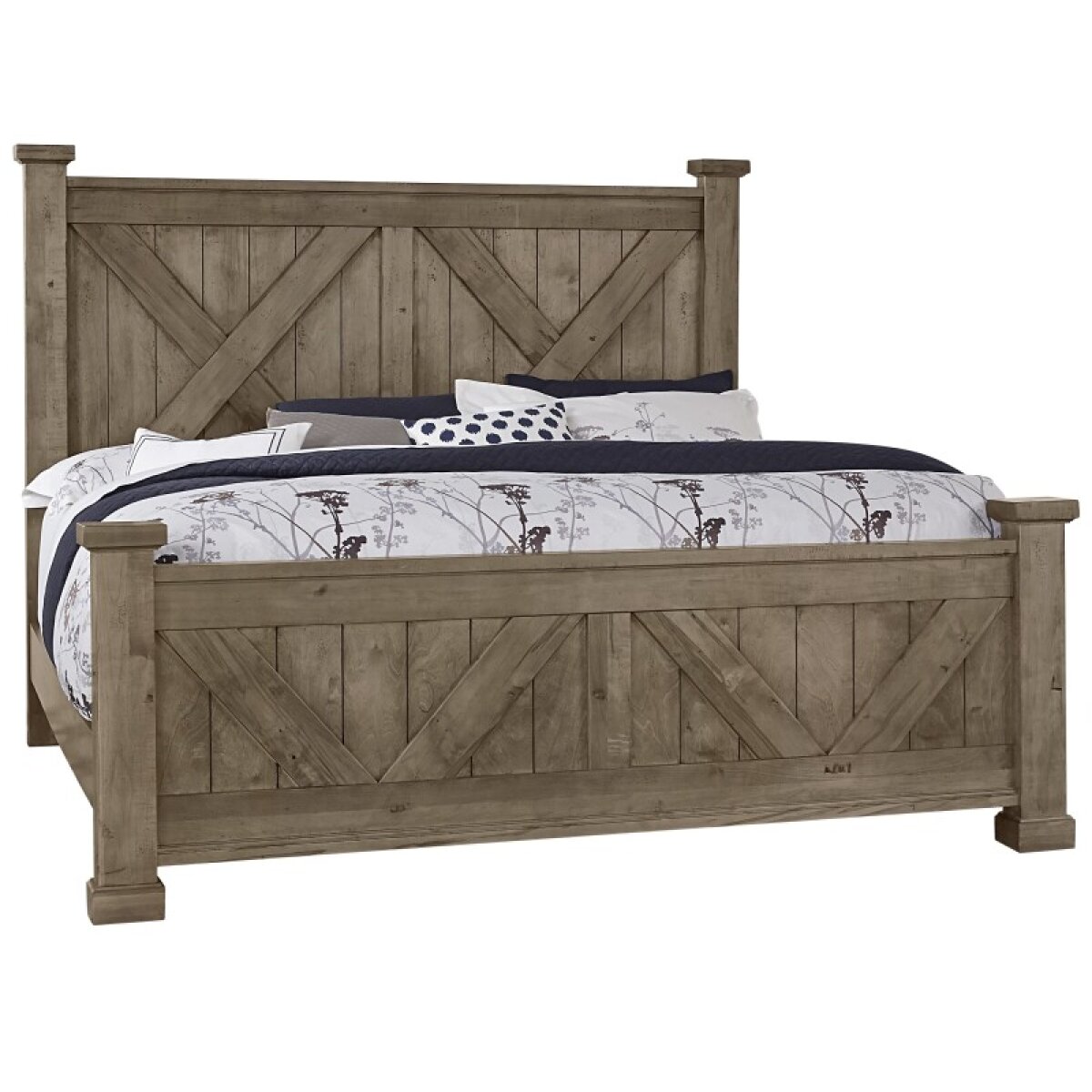 1da34461998980c524661f97d498e72c Cool Rustic Cal King X Bed With X Footboard - Image 1