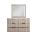 Henry Reeded 42″ Mirror, Tan Finish - Image 9