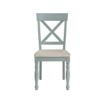 Darcy 5-piece 42″ Round Dining Set, Mint Green And Washed Linen Finish - Image 9
