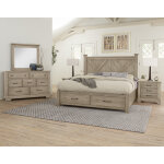 Cool Rustic Cal King X Bed With Footboard Storage - Image 3