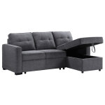 Noah Flippable, Convertible Storage Sleeper Chofa, Gray - Image 14