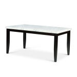 Westby White Marble Top Dining Table