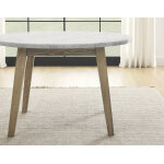 Vida 5-piece 48″ Round White Marble Dining Set - Image 13