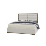 Crafted Oak by Ben & Erin Napier Erin's Upholstered Bed - Oatmeal Fabric - Image 3
