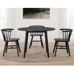 Willow Solid Wood Dining Chair, Black - Image 12