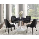 Colfax, Black Leatherette Side Chair - Image 4