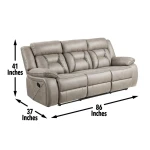Tyson Sofa, Manual Reclining, Drop-down Console And Power Strip, Glider - Image 13