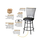 Stellan 24″ Counter Stool, Swivel - Image 4
