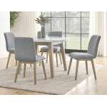 Vida 5-piece 48″ Round White Marble Dining Set - Image 3