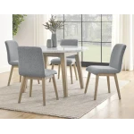 Vida 5-piece 48″ Round White Marble Dining Set - Image 2