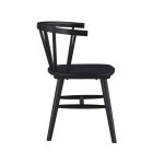 Willow Solid Wood Dining Chair, Black - Image 6