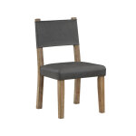 Aubrey Side Chair, Gray Vegan Leather With Driftwood Finish - Image 7