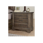 Cool Rustic Nightstand - 3 Drawers - Image 3