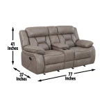 Tyson Console Loveseat, Manual Reclining, Glider - Image 9