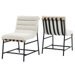 Nicco Side Chair Bucket Seat, Eggshell Fabric - Image 5