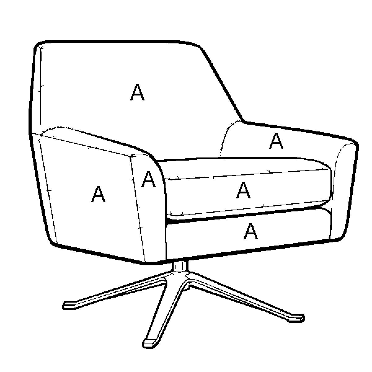 2752619e429ccf4785393a6b1f0922f7 2097-59 Swivel Chair - Swivel Chair Program - Image 1
