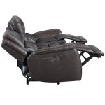 Alexandria Power Leather Reclining Sofa, Chocolate - Image 10