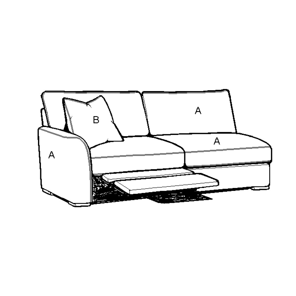 28716dfb49e3761eab5fb0e663febdd7 M2786P-53 LHF Loveseat - Image 1