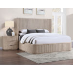 Henry Reeded Queen 4-piece Bedroom Set, Tan Finish - Image 28