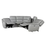 Alexandria Leather 6-piece Power Reclining Set, Stone - Image 5