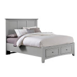 Bonanza Full, Queen, & King Mansion Storage Bed - Grey Finish
