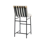 Nicco 30-inch Bar Chair, Eggshell Polyester Fabric - Image 10
