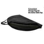 Rylie Folding Game Table Top, Black Finish With Sand Vegan Leather - Image 4