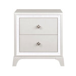 Cassie Illuminating Glam Nightstand, Shimmering Pearl Finish - Image 6