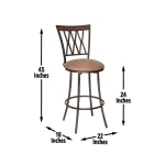 Sedona 30″ Bar Stool, Swivel - Image 10