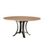 Crafted Cherry Dining by Ben & Erin Napier 60 inch ROUND TABLE w/ Metal Base - Image 3