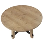 Aubrey 5-piece 54″ Round Dining Table Set, Driftwood - Image 7