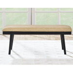 Vida 49″ Sand Vegan Leather Dining Bench