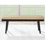 Vida 49″ Sand Vegan Leather Dining Bench