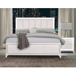 Cassie Illuminating King Bed, Shimmering Pearl Finish - Image 3