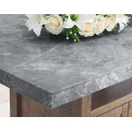 Grayson 60-inch Gray Marble Top Counter Storage Table - Image 7