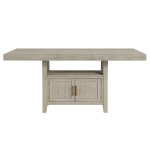 Garland 60-80″ Counter Table With 20″ Leaf, Greige Finish - Image 16