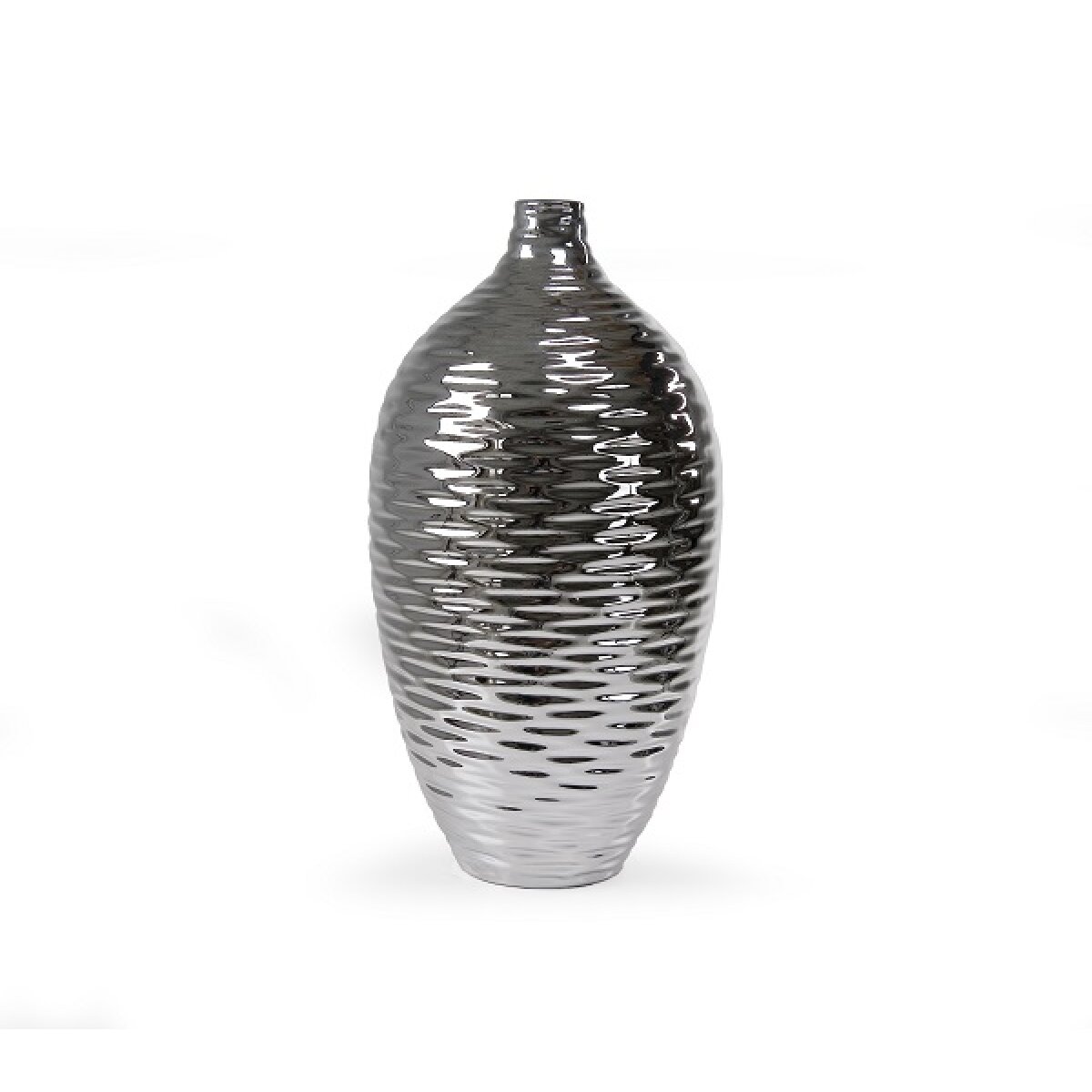 32a622410a9d7d984a99bc4e6ead37d2 Ceramic Silver Vase 15H 4 Pack - Image 1
