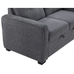 Noah Convertible Sleeper Loveseat, Gray - Image 6