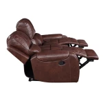 Keily Sofa, Manual Reclining, Drop-down Console, Brown - Image 12