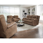 Contour Power Headrest Console Loveseat with Hidden Cupholders - Image 4
