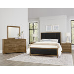 Crafted Cherry Bedroom by Ben & Erin Napier Upholstered Bed-Black Fab - Image 7